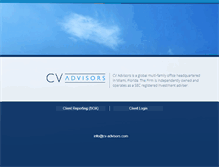 Tablet Screenshot of cv-advisors.com